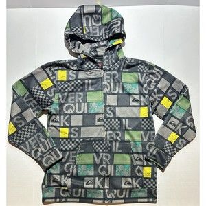 Quicksilver Y2K Youth Large Zip Hoodie Casual Skater Outdoor Long Sleeve